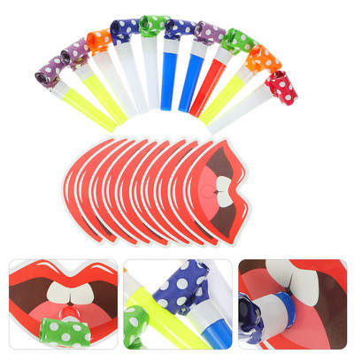 20 db Noisemakers Party Születésnapi Fújók Kürtök Zene Léggömbök Fújó Műanyag fúvók