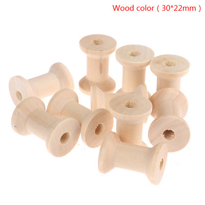 10 vnt./pak. Sriegiai Vielos įrankiai Medinės ritės Ritės Ritės Vintažinio stiliaus organizatorius juostoms siūti Špagatai, mediniai amatų įrankiai