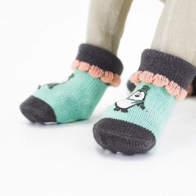 4 бр. Красиви кучета Къси чорапи Фина изработка Мека текстура Чорапи за домашни любимци Модни къси чорапи за кучета за есенни чорапи за кучета