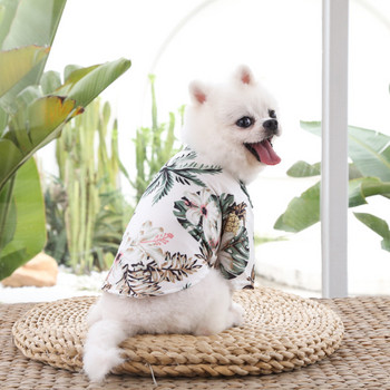 Μπλουζάκια κατοικίδιων γατών Χαβανέζικης παραλίας Λεπτά αναπνεύσιμα καλοκαιρινά ρούχα για σκύλους Chihuahua Yorkies Poodle Puppy Γιλέκο για γάτα