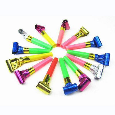 20 DB Gyerek Többszínű Fújó Sípok Gyerekek Születésnapi parti kellékek Kedvezmények Dekorációs kellékek Zajcsillapító Játékok fluitjes gyerekeknek