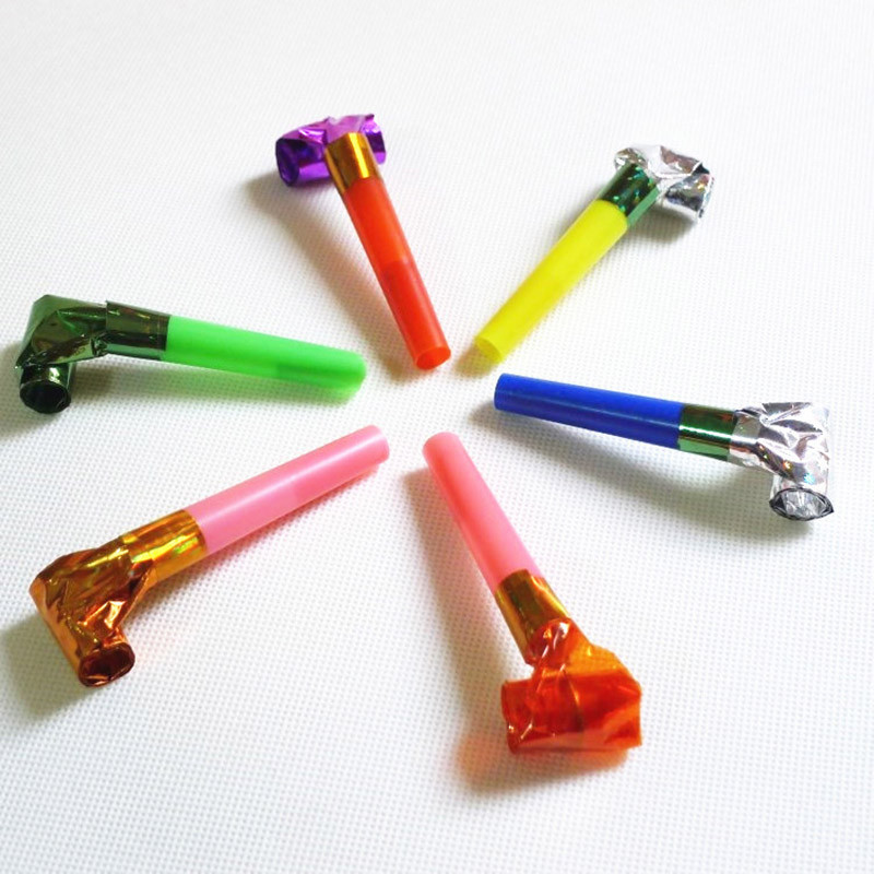 20 DB Gyerek Többszínű Fújó Sípok Gyerekek Születésnapi parti kellékek Kedvezmények Dekorációs kellékek Zajcsillapító Játékok fluitjes gyerekeknek