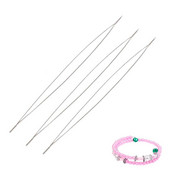 Lielas acu pērļošanas adatas Pērlīšu vītne rotaslietu izgatavošanai garu taisnu pērlīšu izšūšanas adatas ar adatu pudeles vītni