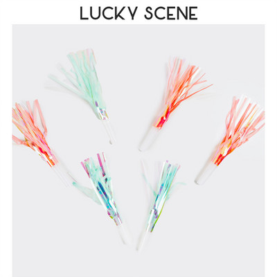 6Gb Glitter Metallic Fringed Noise Maker Mūzikas sitienu pušķi Mazs svilpiens dzimšanas dienas ballīšu pūtējiem rags S00224