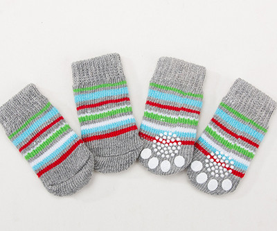 Kojinės naminiams gyvūnėliams neslystančios šuniuko kojinės mažos šunų pėdutės užvalkalas meškiukas pudelis medvilninės kojinės 4 pakeliai kojinės šunims naminių gyvūnėlių kojinės šunų aksesuarai