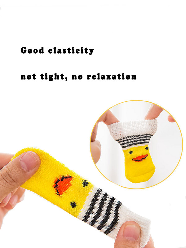 Kojinės naminiams gyvūnėliams neslystančios šuniuko kojinės mažos šunų pėdutės užvalkalas meškiukas pudelis medvilninės kojinės 4 pakeliai kojinės šunims naminių gyvūnėlių kojinės šunų aksesuarai