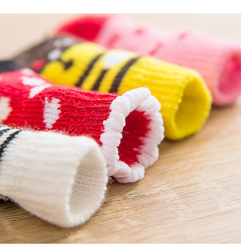 Kojinės naminiams gyvūnėliams neslystančios šuniuko kojinės mažos šunų pėdutės užvalkalas meškiukas pudelis medvilninės kojinės 4 pakeliai kojinės šunims naminių gyvūnėlių kojinės šunų aksesuarai