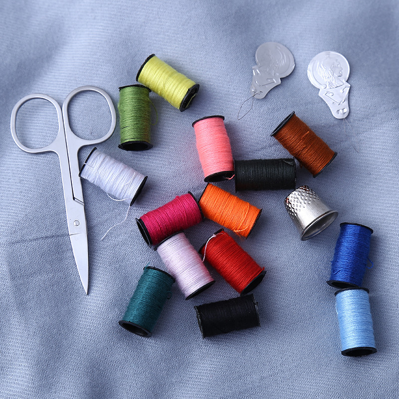 1 σετ Φορητό οικιακό κιτ ραπτικής Κουτί DIY Κέντημα Εργαλείο Χειροτεχνίας Βελόνες Κλωστή Σετ Ψαλίδι Προμήθειες σπιτιού Αξεσουάρ ταξιδιού