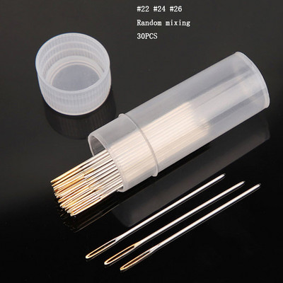 10-30db/készlet Keresztszemes tűk arany farok tompa tű nagy szemű tűk barkácsolás kézimunka hímzés varró ruházati eszközök