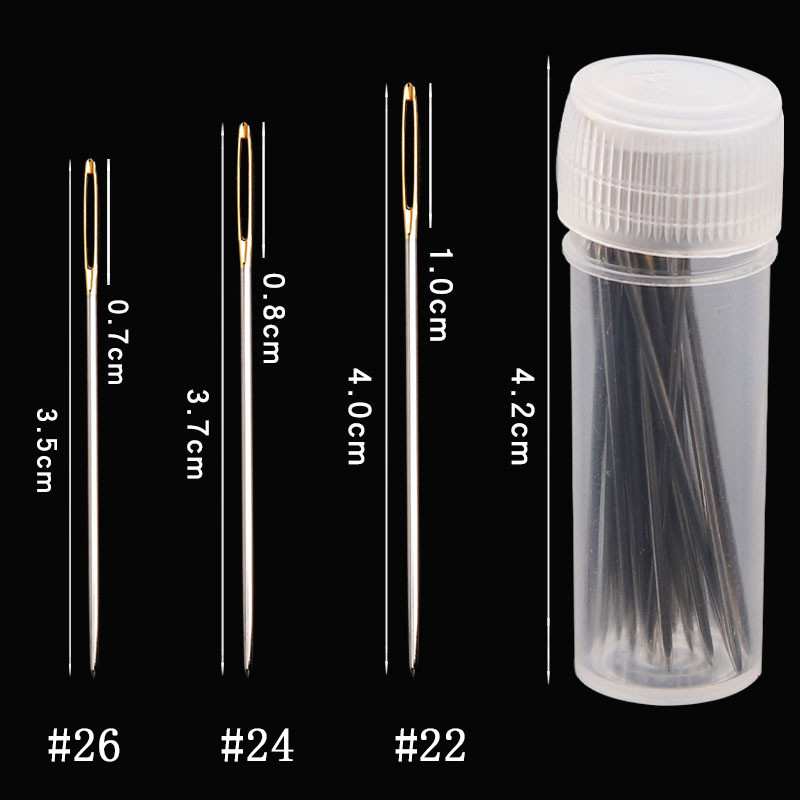 10-30db/készlet Keresztszemes tűk arany farok tompa tű nagy szemű tűk barkácsolás kézimunka hímzés varró ruházati eszközök