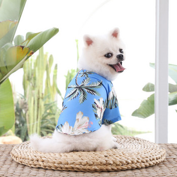 Hawaiian Style Pet Dog ClothesSummer Dog Shirts for Small Medium Dogs Puppy Cat Clothes Ropa Perro Pug French Bulldog T Shirt