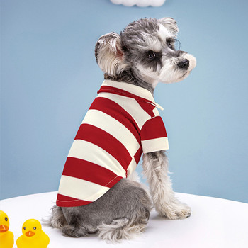 Поло тениска за домашни кучета Летни дрехи за кучета Ежедневни дрехи за малки големи кучета Котки Тениска Чихуахуа Мопс Костюми Йоркширски ризи