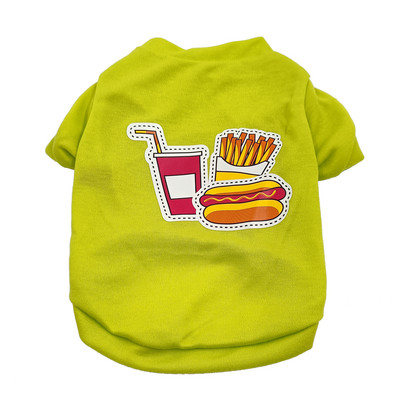 Vasariniai šunų drabužiai naminiams gyvūnėliams marškinėliai Mieli marginta šunų liemenė mažiems ir vidutiniams šunims Priedai Šuniuko katės liemenė Medvilniniai drabužiai Kostiumai