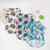 Vasariniai šunų drabužiai Havajų stiliaus šunų marškinėliai trumpomis rankovėmis naminių gyvūnėlių drabužiai V kaklo šuniuko drabužiai mažiems ir vidutiniams šunims Naminių gyvūnėlių drabužiai