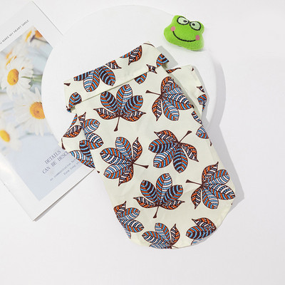 Vasariniai šunų drabužiai Havajų stiliaus šunų marškinėliai trumpomis rankovėmis naminių gyvūnėlių drabužiai V kaklo šuniuko drabužiai mažiems ir vidutiniams šunims Naminių gyvūnėlių drabužiai