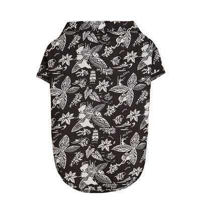 Vasaras mājdzīvnieku suņu apģērbi Havajiešu stila lapu apdrukas pludmales krekli kucēnam, mazam lielam kaķim, čivavas kostīmam, mājdzīvnieku apģērbs