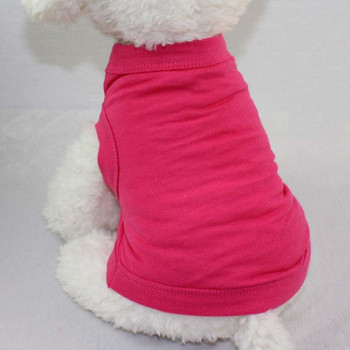 XS-3XL Καλοκαιρινά πουκάμισα για σκύλους από καθαρό βαμβάκι μονόχρωμο πουκάμισο για κουτάβι με κενό κάτω μέρος Μαλακό γιλέκο για γάτες αναψυχής Ρούχα για μικρά μεγάλα σκυλιά