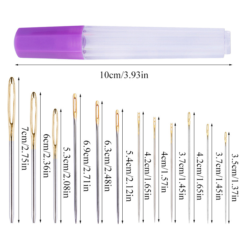 TLKKUE 10/12/18/20 τεμ. Βελόνες ραπτικής Κέντημα Μεγάλο Μάτι, Αμβλύ ή Κοφτερές Βελόνες Σταυροβελονιά Βελόνες Πλεκτής Αξεσουάρ Ραπτικής