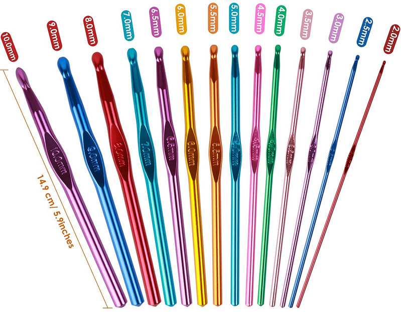 Tamboradatu komplekts, Alumīnija roktura adāmadatas artrozes skartām rokām, Tamboradatas dzijas amatniecībai, Jauka dāvana sievietēm