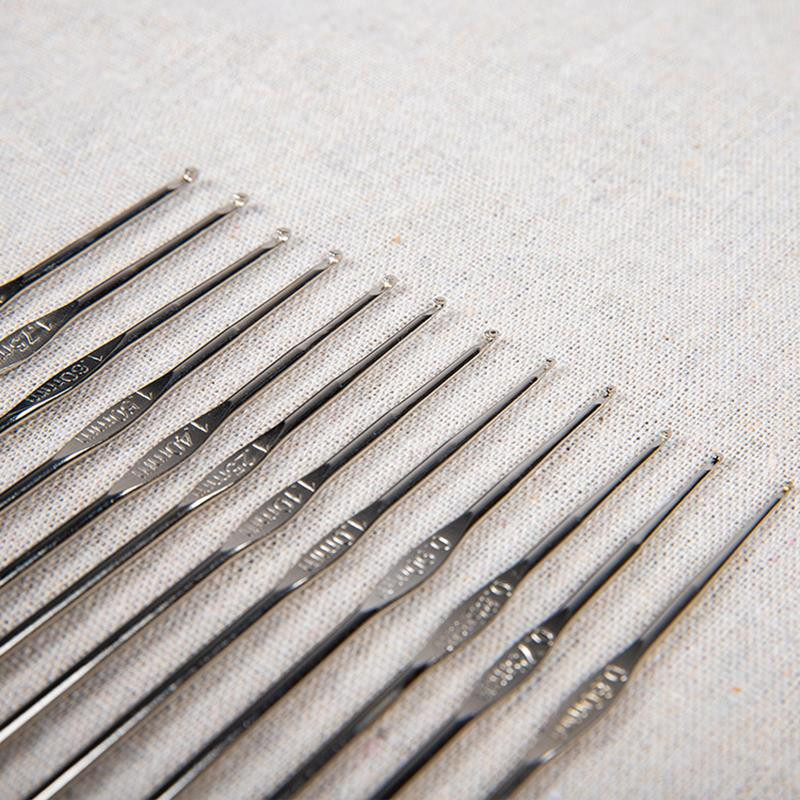 Rozsdamentes acél horogtű Egyenes kötőtűk Rozsdamentes acél horgolótűk barkács pulóver, szövés kötőeszközök