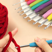 0,5-10,0 χιλιοστά Πλεκτό στο χέρι Βελονάκι σιλικόνης Πολύχρωμη λαβή Βελόνα πλεξίματος Εργονομικά Εργαλεία Ραπτικής Πλεκτής Αξεσουάρ
