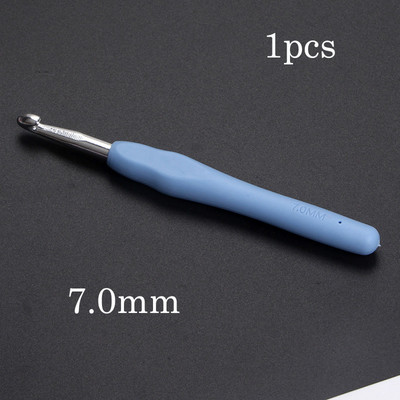 0,5-10,0 χιλιοστά Πλεκτό στο χέρι Βελονάκι σιλικόνης Πολύχρωμη λαβή Βελόνα πλεξίματος Εργονομικά Εργαλεία Ραπτικής Πλεκτής Αξεσουάρ