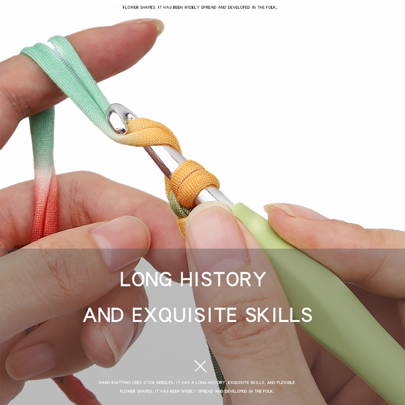 0,5-10,0 χιλιοστά Πλεκτό στο χέρι Βελονάκι σιλικόνης Πολύχρωμη λαβή Βελόνα πλεξίματος Εργονομικά Εργαλεία Ραπτικής Πλεκτής Αξεσουάρ