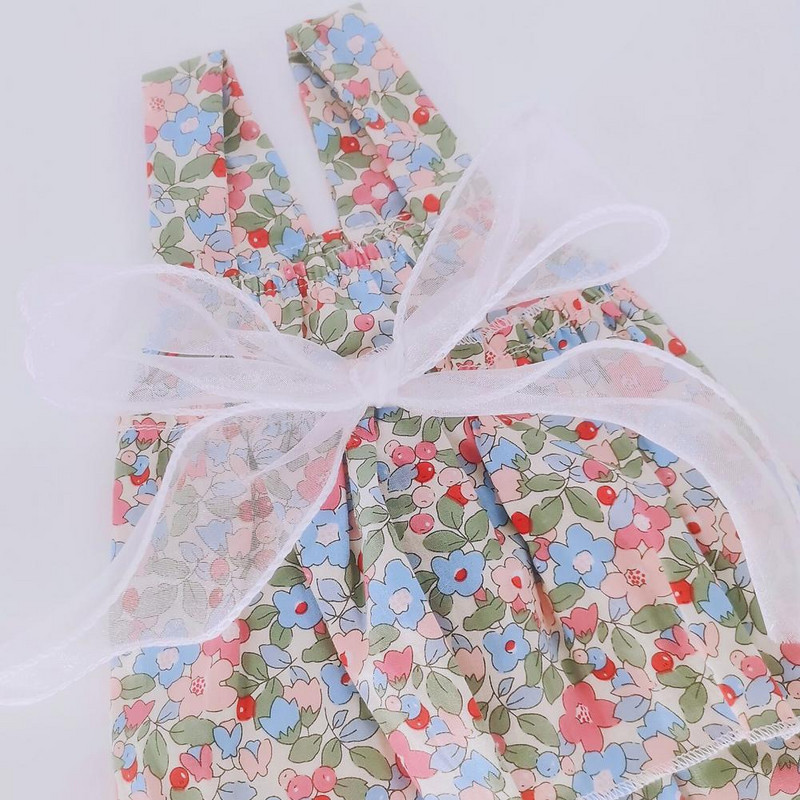 Macskaruha pamut virágmintás ujjatlan kétlábú kutyaszoknya Mosható Könnyen hordható szakadásálló cicahercegnő ruhák