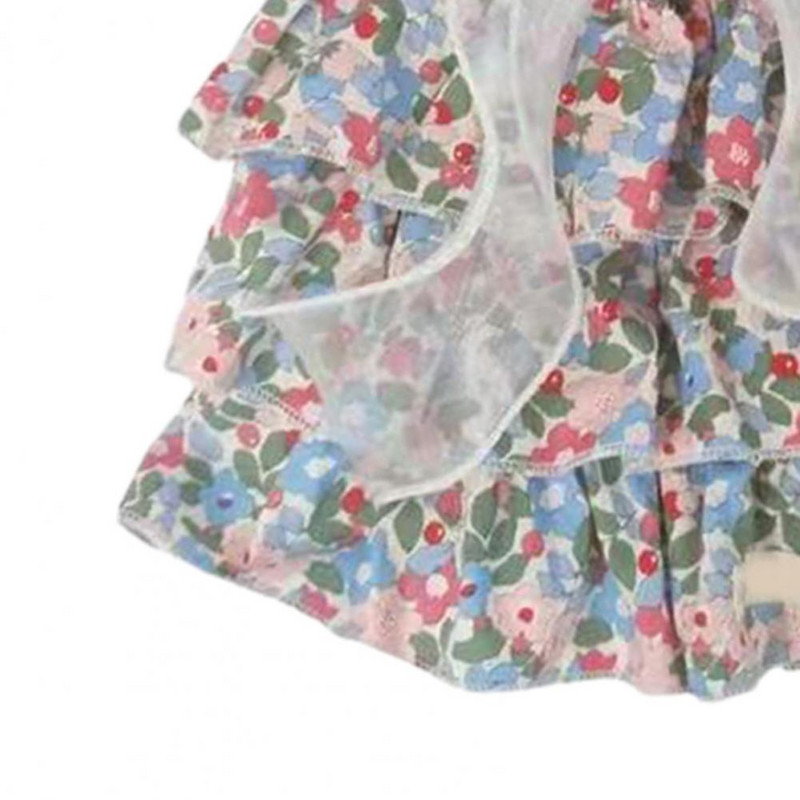 Macskaruha pamut virágmintás ujjatlan kétlábú kutyaszoknya Mosható Könnyen hordható szakadásálló cicahercegnő ruhák