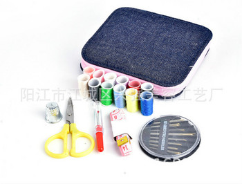 Домашна чанта за шиене, ежедневен инструмент за шиене, кутия за игли, комплект от 12 части, многофункционален инструмент „Направи си сам“, комплект игли