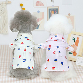 Καλοκαιρινά ρούχα σκύλου πουκάμισο γάτας Σκυλάκι κουτάβι Γιορκσάιρ Μαλτέζικο Shih Tzu Pomeranian Poodle Schnauzer Ρούχα για κατοικίδια Μπλούζα Σκύλος Στολή