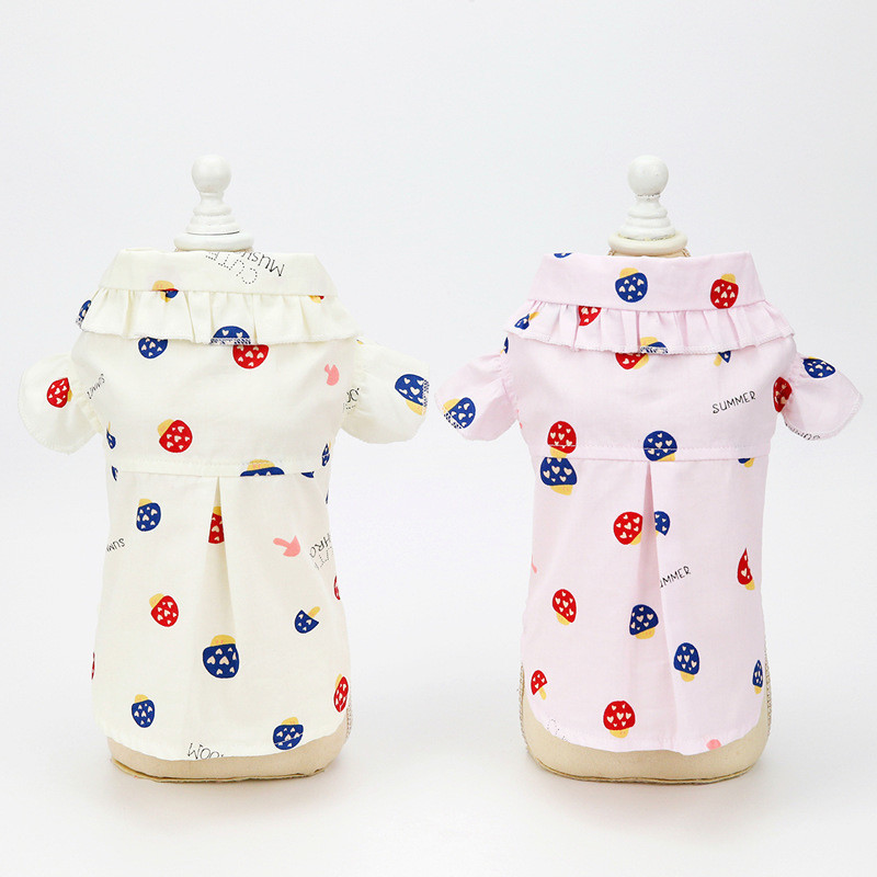 Καλοκαιρινά ρούχα σκύλου πουκάμισο γάτας Σκυλάκι κουτάβι Γιορκσάιρ Μαλτέζικο Shih Tzu Pomeranian Poodle Schnauzer Ρούχα για κατοικίδια Μπλούζα Σκύλος Στολή