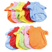 Candy Krāsa Mīlīgs mājdzīvnieku kucēns Polo apkakle suņa krekls Mazs suns kaķis mājdzīvnieku apģērbs Mode mājdzīvnieku veste apģērbs kostīms rotaļu T-krekls XS-XL