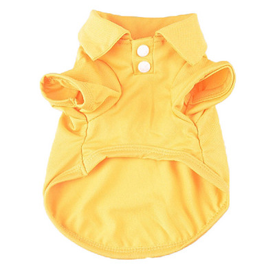 Candy Krāsa Mīlīgs mājdzīvnieku kucēns Polo apkakle suņa krekls Mazs suns kaķis mājdzīvnieku apģērbs Mode mājdzīvnieku veste apģērbs kostīms rotaļu T-krekls XS-XL