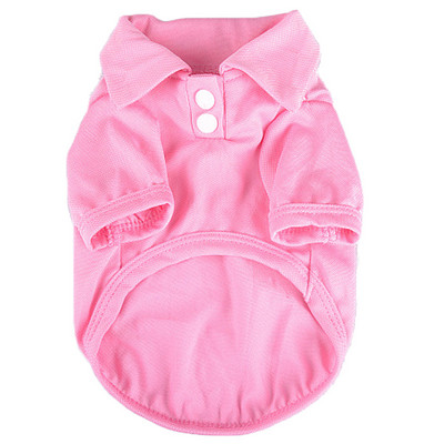 Candy Krāsa Mīlīgs mājdzīvnieku kucēns Polo apkakle suņa krekls Mazs suns kaķis mājdzīvnieku apģērbs Mode mājdzīvnieku veste apģērbs kostīms rotaļu T-krekls XS-XL