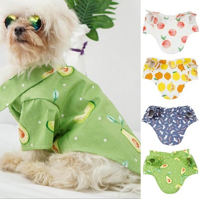 Cămașă pentru animale de companie Desen animat mâneci Cardigan Pijamale Model cu fructe Dress-up Elastic Animal de companie Câini Scurt pentru Teddy