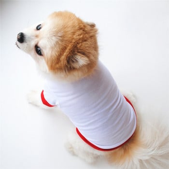 Празни ризи за кучета Тениска за кучета Едноцветни ризи Pechera Para Perro Риза за кучета Платове за дакел Коте Дрехи Облекло