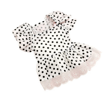 Pet Princess Dress 2023 Summer Puppy Sweet Dot Skirt Котешка модна дантелена риза Малко куче Меки дрехи Йоркшир Чихуахуа Пудел