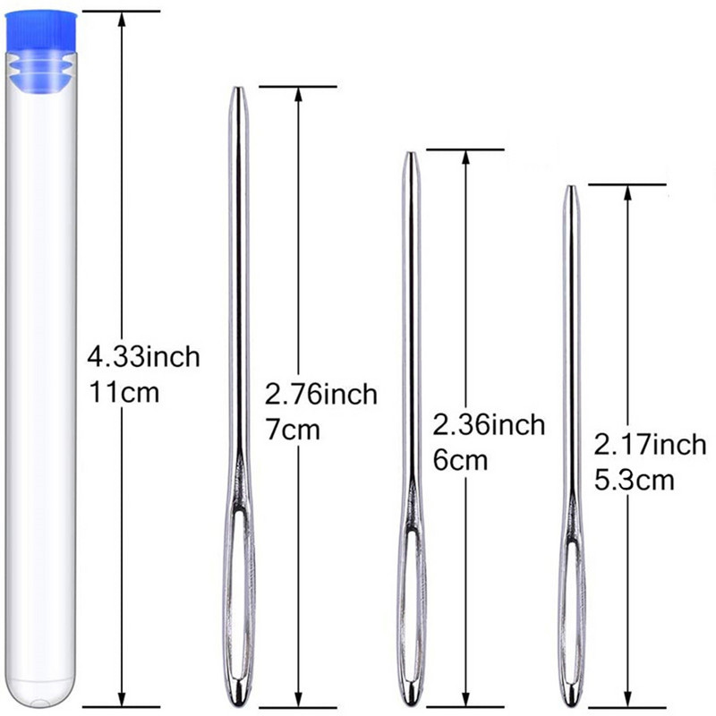 Pakuotėje 108 siuvimo adatos Poliruotas paviršius Įvairių dydžių siuvinėjimo adata
