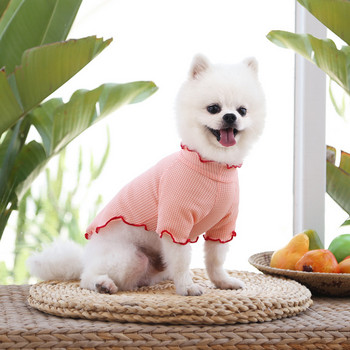 Μύκητας πουκάμισο με κατσαρό κάτω μέρος Άνοιξη Καλοκαίρι και Φθινόπωρο Αναλώσιμα Ρούχα με δύο πόδια Teddy Bichon Φρούτα Σκύλος Γάτα Ρούχα για κατοικίδια Νέα
