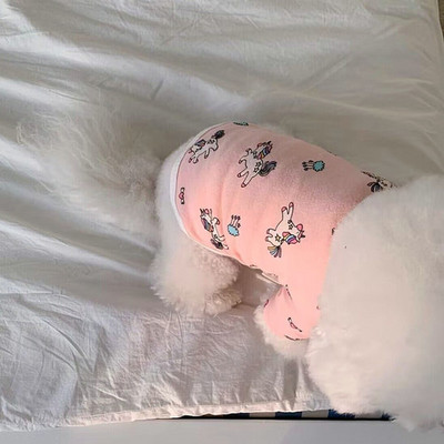 Pavasara vasara mājdzīvnieku apģērbs Kaķēns Kucēns Svītrains T-krekls Maza un vidēja izmēra suņu modes krekls Ērts Pulovers Jorkšīra