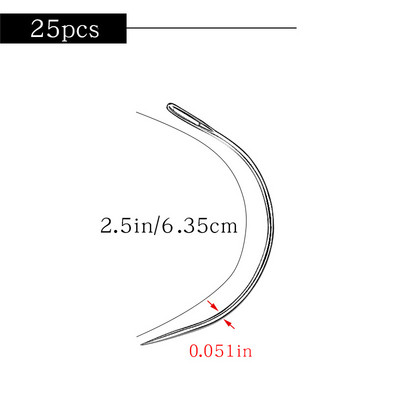 TLKKUE Professional 25vnt C formos didelės akies išlenktos adatos iš nerūdijančio plieno pasidaryk pats megztinis gobelenas mezgimo audimo įrankio priedas