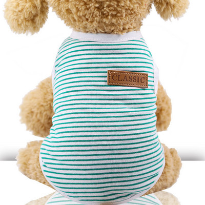 Vasaras kaķu apģērbi Kokvilnas svītraina veste Mājdzīvnieki Kaķi Suņu T krekls Apģērbs Kaķu Apģērbam Krekls Mājdzīvnieku Apģērbs Jauki Kaķēna Kucēna Kostīms