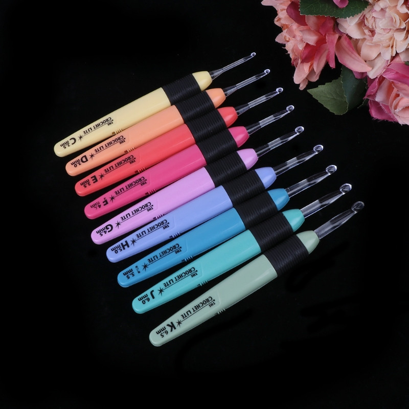 1 vnt LED šviesos nėrimo kabliukų rinkinys, šviesus mezgimo adatų pynimo siuvimo įrankis, skirtas 87HA