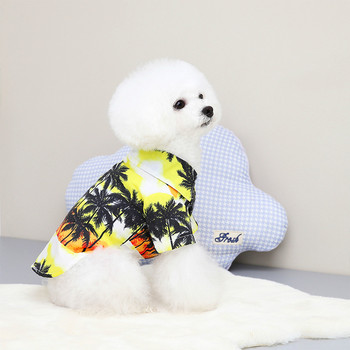 Καλοκαιρινά ρούχα για σκύλους Χαβάης μπλούζα για σκύλους σε στυλ παραλίας για μικρό μεσαίο κατοικίδιο Persian-cat Bichon Pomeranian Ρούχα κατοικίδια