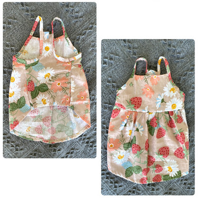 Sfinksa kaķu kleitas greznas drēbes bezkailiem kaķiem vasaras suns, grezni svārki kaķēni Veste kostīms kucēns jauks zemeņu apģērbs