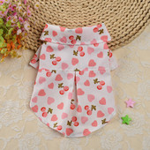 Vasaras mājdzīvnieku suņu apģērbi Havaju pludmales stils suņu T-krekli pogas Kaķēnu kucēnu apģērbi Čivavas Jorki Franču buldogu mājdzīvnieku krekls