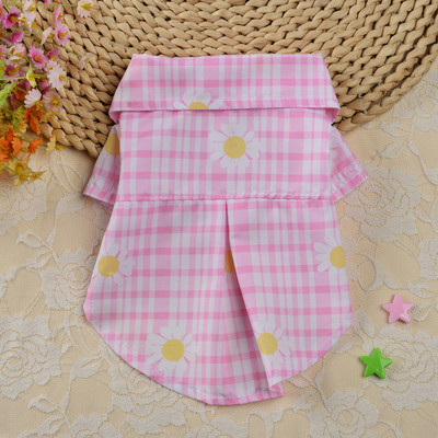 Vasaras mājdzīvnieku suņu apģērbi Havaju pludmales stils suņu T-krekli pogas Kaķēnu kucēnu apģērbi Čivavas Jorki Franču buldogu mājdzīvnieku krekls