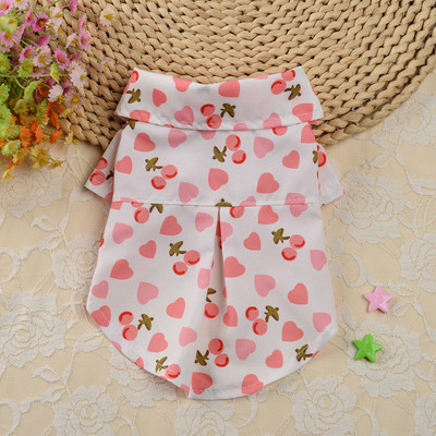 Vasaras mājdzīvnieku suņu apģērbi Havaju pludmales stils suņu T-krekli pogas Kaķēnu kucēnu apģērbi Čivavas Jorki Franču buldogu mājdzīvnieku krekls