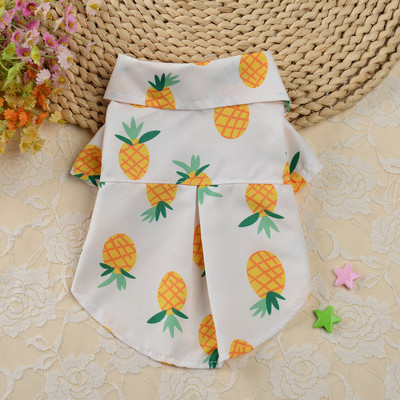 Vasaras mājdzīvnieku suņu apģērbi Havaju pludmales stils suņu T-krekli pogas Kaķēnu kucēnu apģērbi Čivavas Jorki Franču buldogu mājdzīvnieku krekls